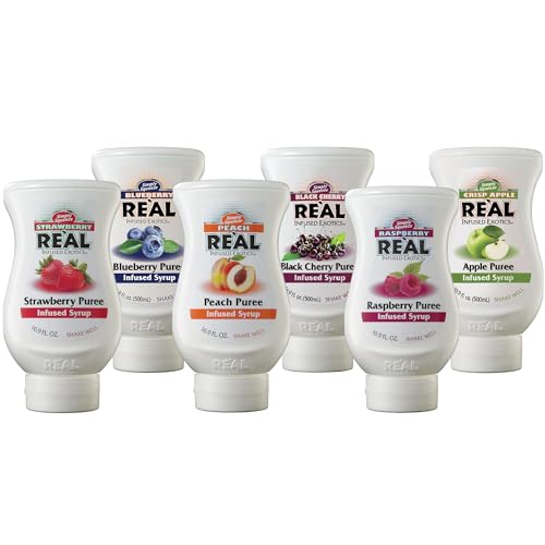 Reàl Infused Exotics Fruit Syrup Variety, 16.9 fl oz, 6 Pack