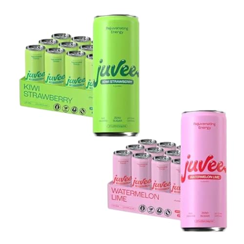 Energy Drink Variety Pack, Kiwi Strawberry & Watermelon Lime, Zero Sugar, 12 oz Cans, 24 Pack