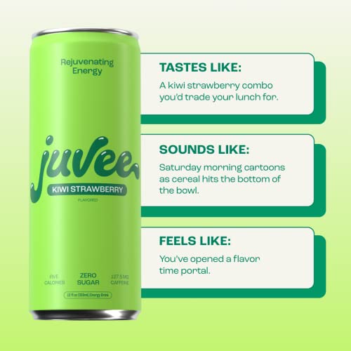 Energy Drink Variety Pack, Kiwi Strawberry & Watermelon Lime, Zero Sugar, 12 oz Cans, 24 Pack