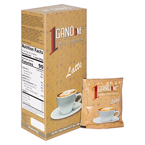 Reishi Mushroom Instant Latte Coffee, 20 Sachets