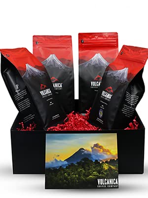 Peaberry Coffee Gift Box, Ground Coffee Variety Pack, 4 × 16oz