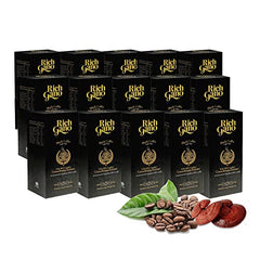 Instant Black Coffee with Ganoderma Extract, Reishi Mushroom, 15 Boxes × 30 Sachets