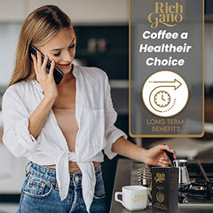 Instant Black Coffee with Ganoderma Extract, Reishi Mushroom, 15 Boxes × 30 Sachets