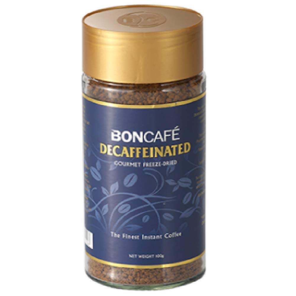 Boncafé Decaffeinated Gourmet Freeze-Dried Instant Coffee 100g (15 Count)