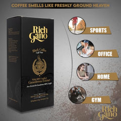 Instant Black Coffee with Ganoderma Extract, Reishi Mushroom, 15 Boxes × 30 Sachets