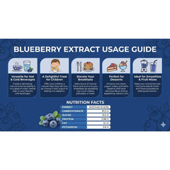 Blueberry Extract Fruit Juice, Vegan, Gluten Free, 700g Bottles, 6 Pack