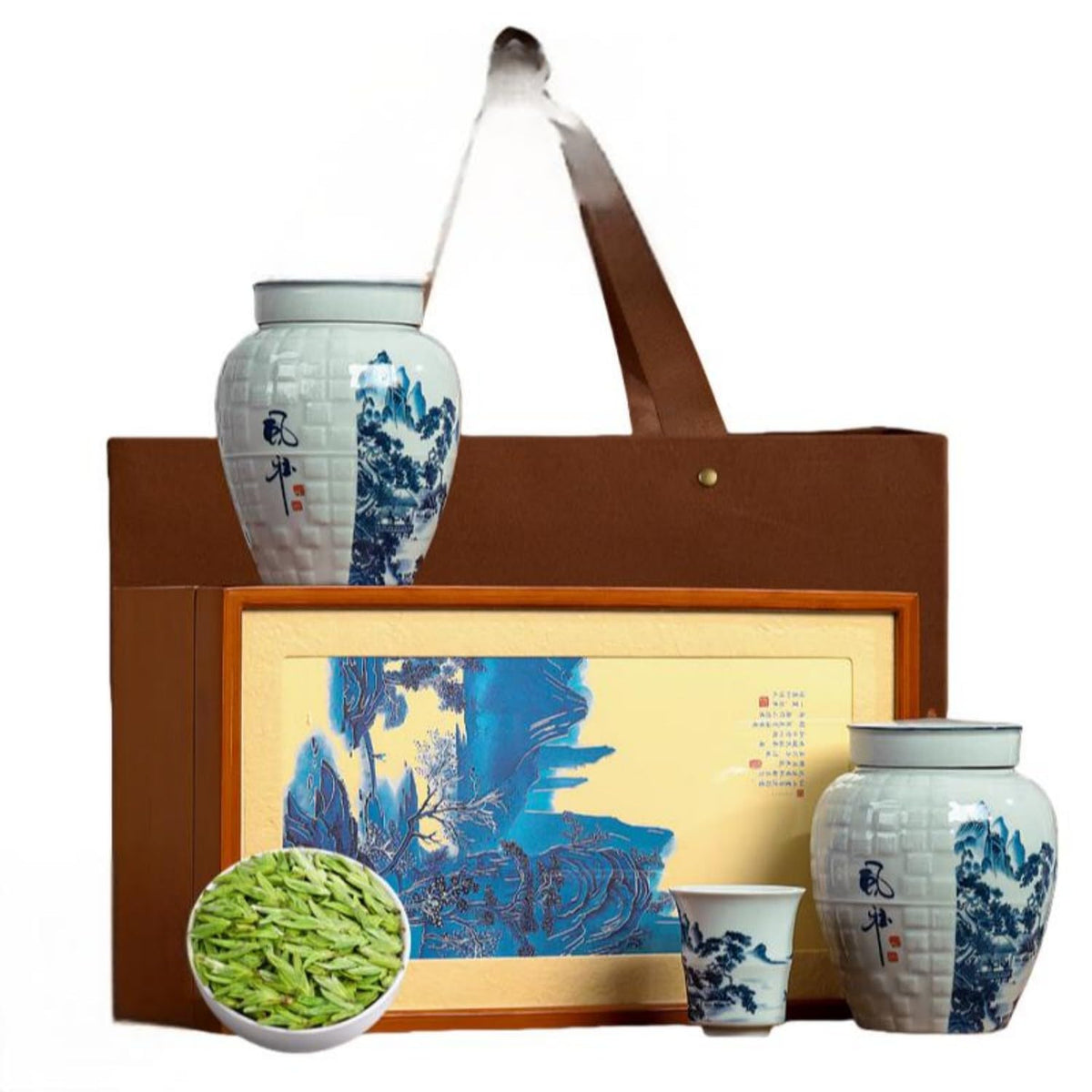 2025 Premium Mingqian Longjing Green Tea Gift Box, 250g