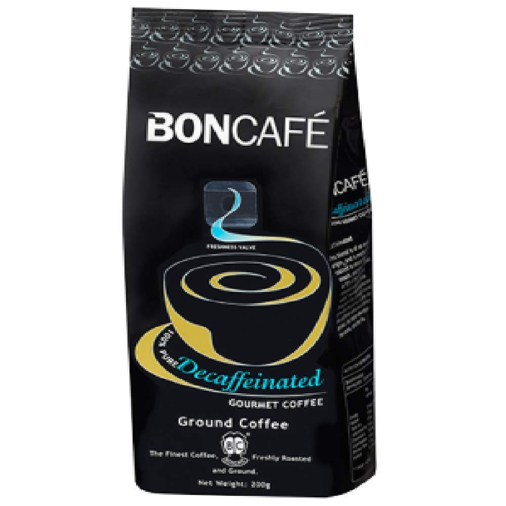 Boncafé 100% Ground Gourmet Coffee 200g (Decaffeinated, 12 Pack)