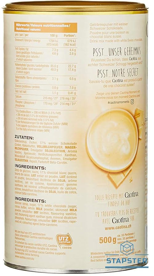 White Swiss Chocolate Cocoa Drink, 500g, 3 Pack