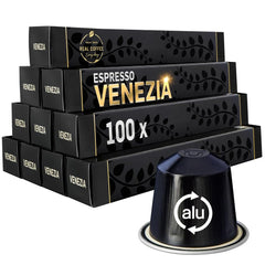 Italian Espresso Coffee Capsules Variety Pack, 100 Aluminum Pods Compatible with Nespresso Original Machines