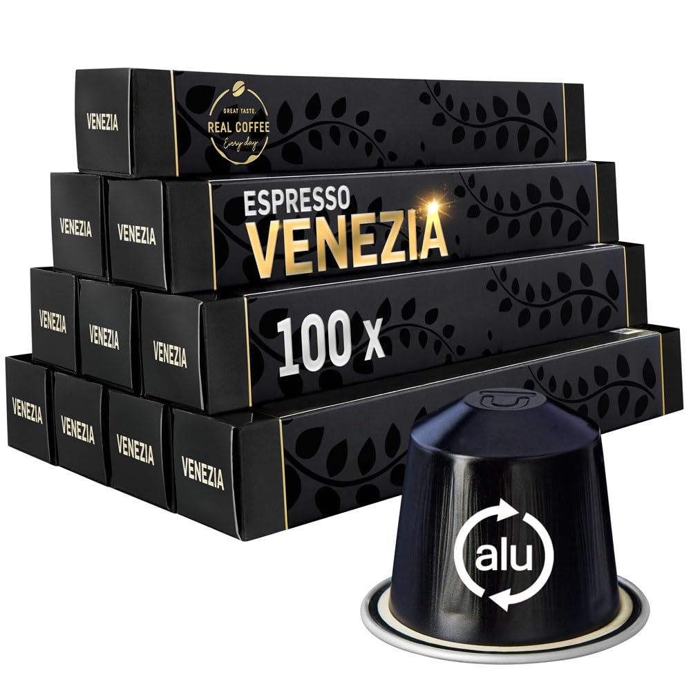 Italian Espresso Coffee Capsules Variety Pack, 100 Aluminum Pods Compatible with Nespresso Original Machines