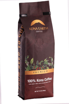 100% Kona Whole Bean Coffee, Premium Hawaiian, Micro-Batch Roasted