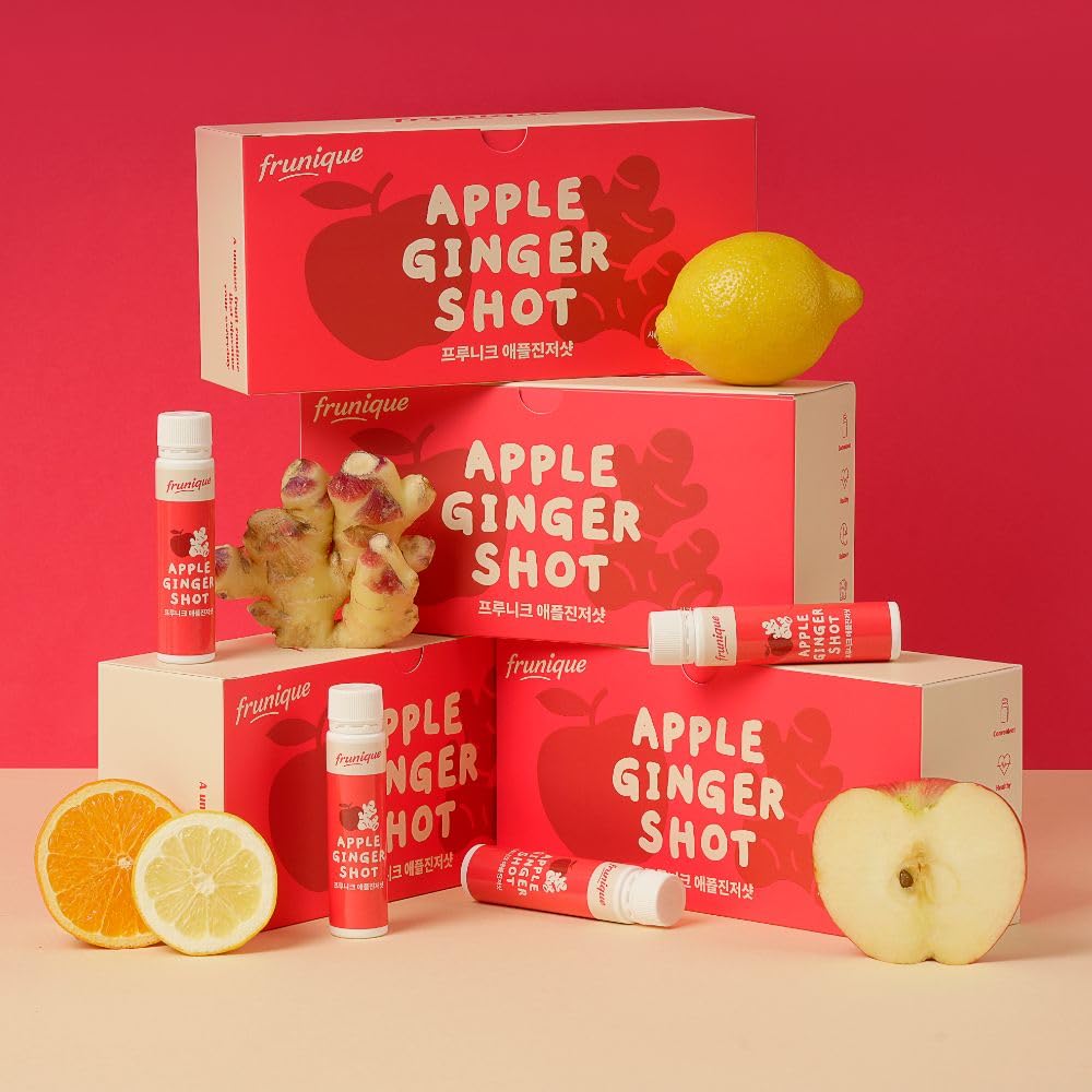 Cold-Pressed Apple & Ginger Wellness Shots, 25ml Bottles, 14 Pack