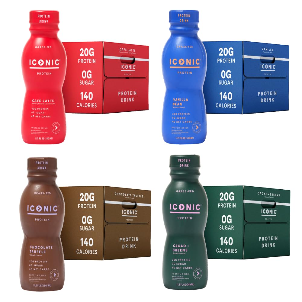 Protein Shake Variety Pack, 20g Protein, Low Carb, Sugar Free, 48 Pack