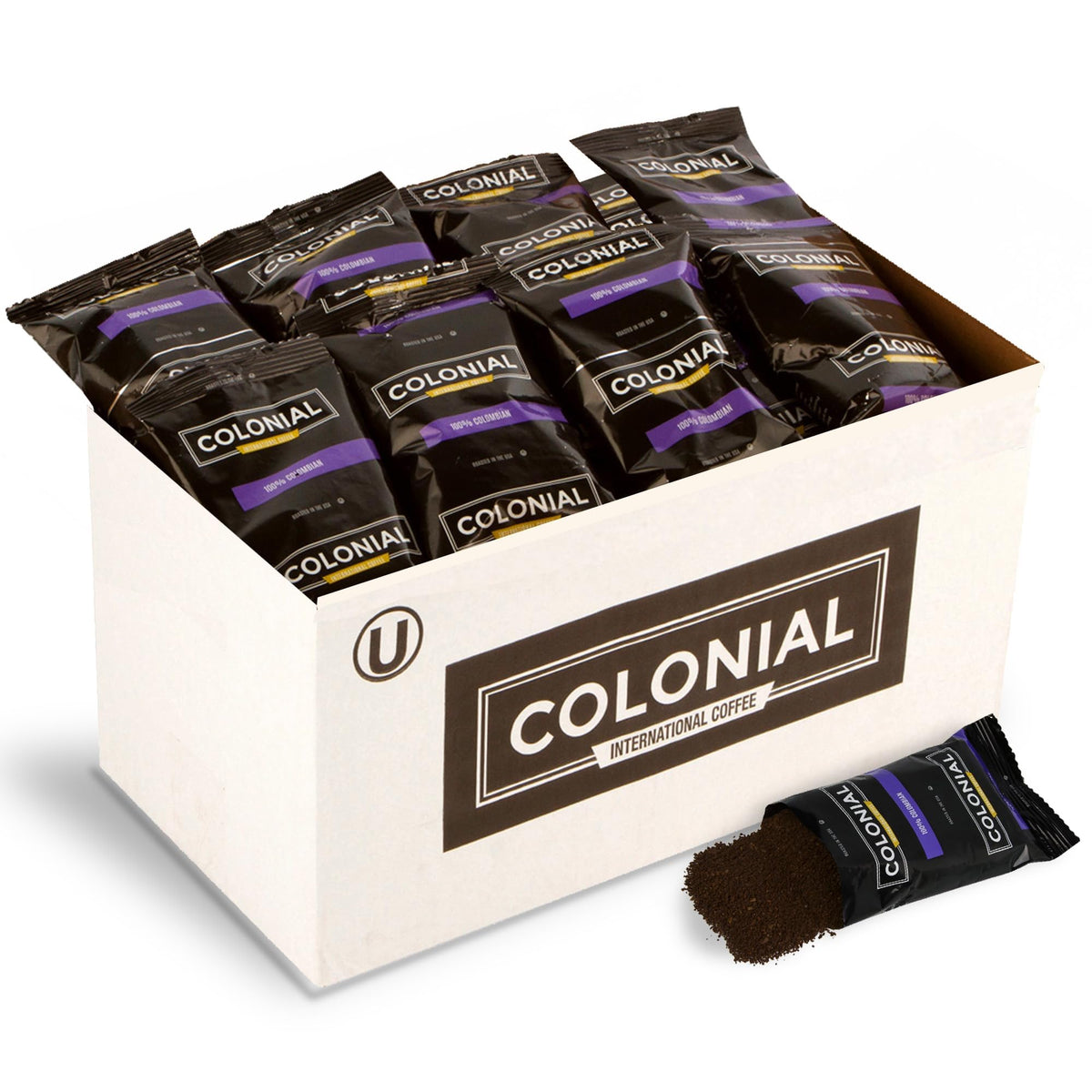 Colombian Arabica Ground Coffee Packets, Medium Roast, 1,200 Count