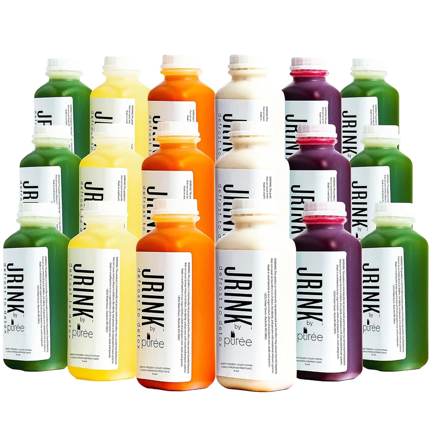 Cold Pressed Organic Juice Cleanse, 2-Day Vegetable & Fruit Detox Drink, Frozen Juice Collection