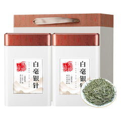 White Silver Needle Tea Gift Set, Loose Leaf, 2 Tins, 500g