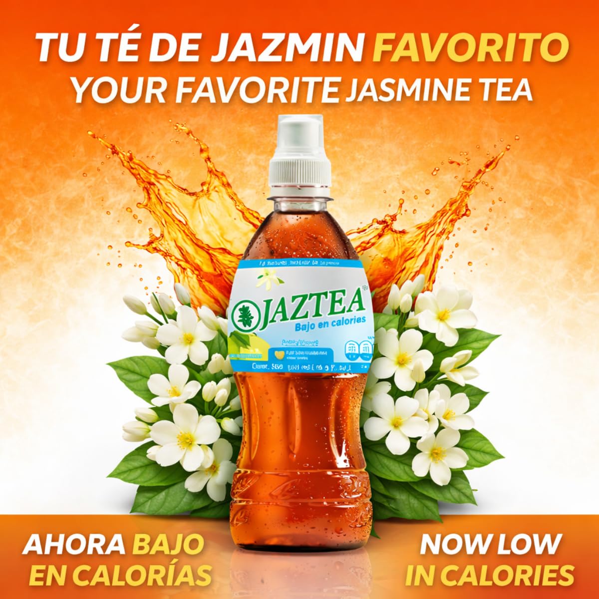 Low-Calorie Jasmine Iced Tea, Ready-to-Drink, 500ml Bottles, 24 Pack