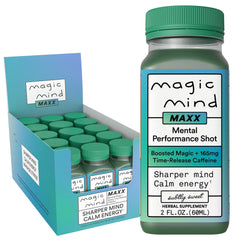 Energy & Focus Drink Shots with Matcha, Functional Mushrooms, Ashwagandha, Vitamins B12 & C, 2 fl oz