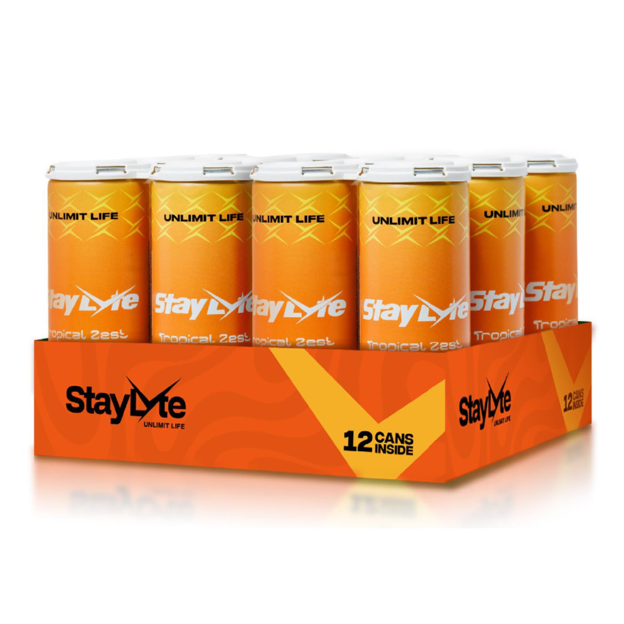 Sparkling Electrolyte Energy Drink Variety Pack, 425mg Electrolytes, 50mg Caffeine, 12 Pack