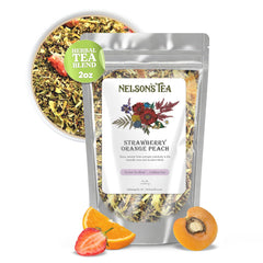 Strawberry Orange Peach Rooibos Herbal Tea, Caffeine-Free, Loose Leaf