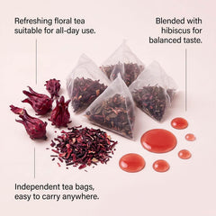 Hibiscus Herbal Tea, Natural Floral Blend, 30 Tea Bags