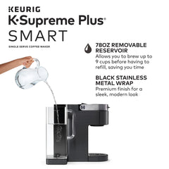 Smart Single-Serve Coffee Maker with Bold Roast Coffee Pods, 32 Count