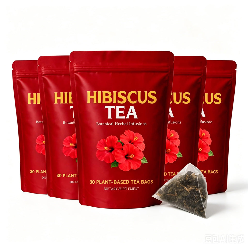 Hibiscus Herbal Tea, Natural Floral Blend, 30 Tea Bags