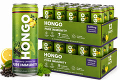 Hongo Functional Mushroom Tea, 24 Can Case, 12 fl oz Cans - Choose Flavor