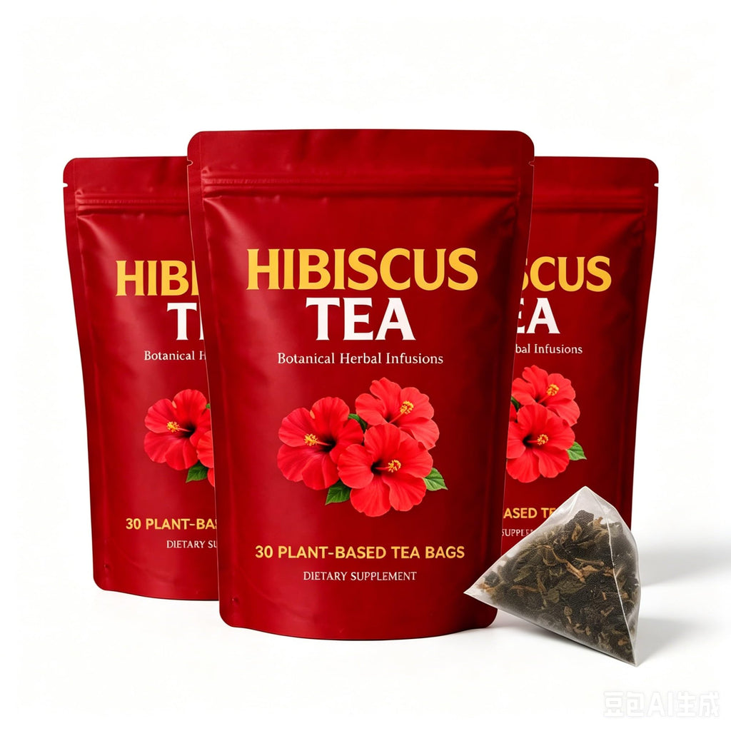 Hibiscus Herbal Tea, Natural Floral Blend, 30 Tea Bags