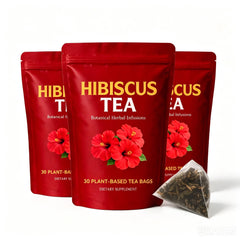 Hibiscus Herbal Tea, Natural Floral Blend, 30 Tea Bags