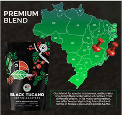 Brazilian Medium Roast Whole Bean Coffee, Premium Blend, 24 × 250g (6kg)
