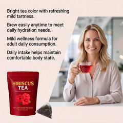 Hibiscus Herbal Tea, Natural Floral Blend, 30 Tea Bags