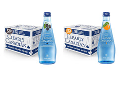 Sparkling Flavored Water, 11oz Glass Bottles, Variety Pack, Available in 12 or 24 Pack