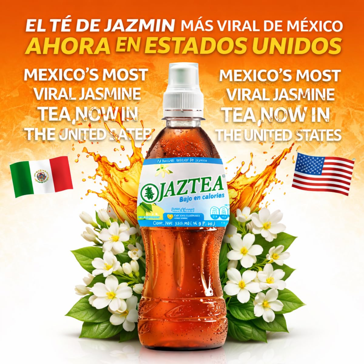 Low-Calorie Jasmine Iced Tea, Ready-to-Drink, 500ml Bottles, 24 Pack