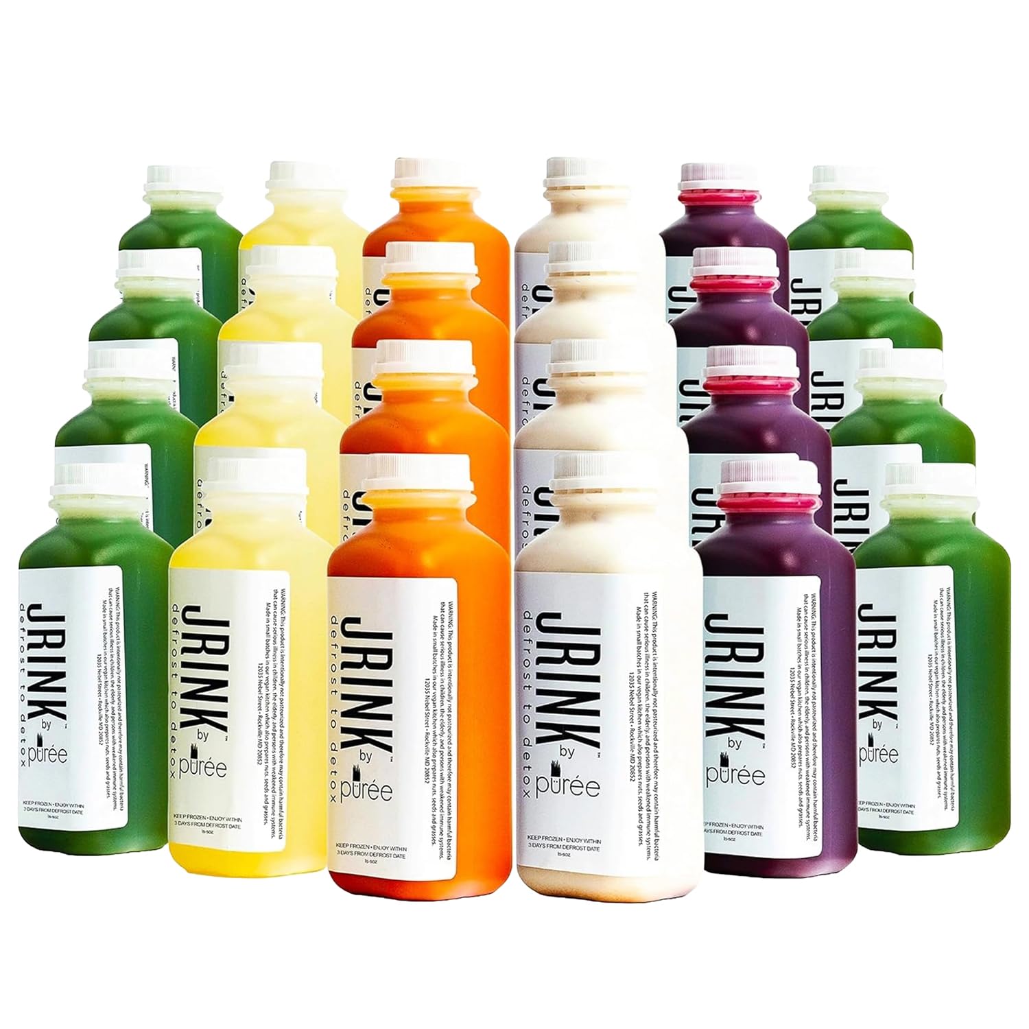 Cold Pressed Organic Juice Cleanse, 2-Day Vegetable & Fruit Detox Drink, Frozen Juice Collection