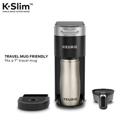 Slim Single-Serve Coffee Maker with Dark Roast Coffee Pods, 72 Count