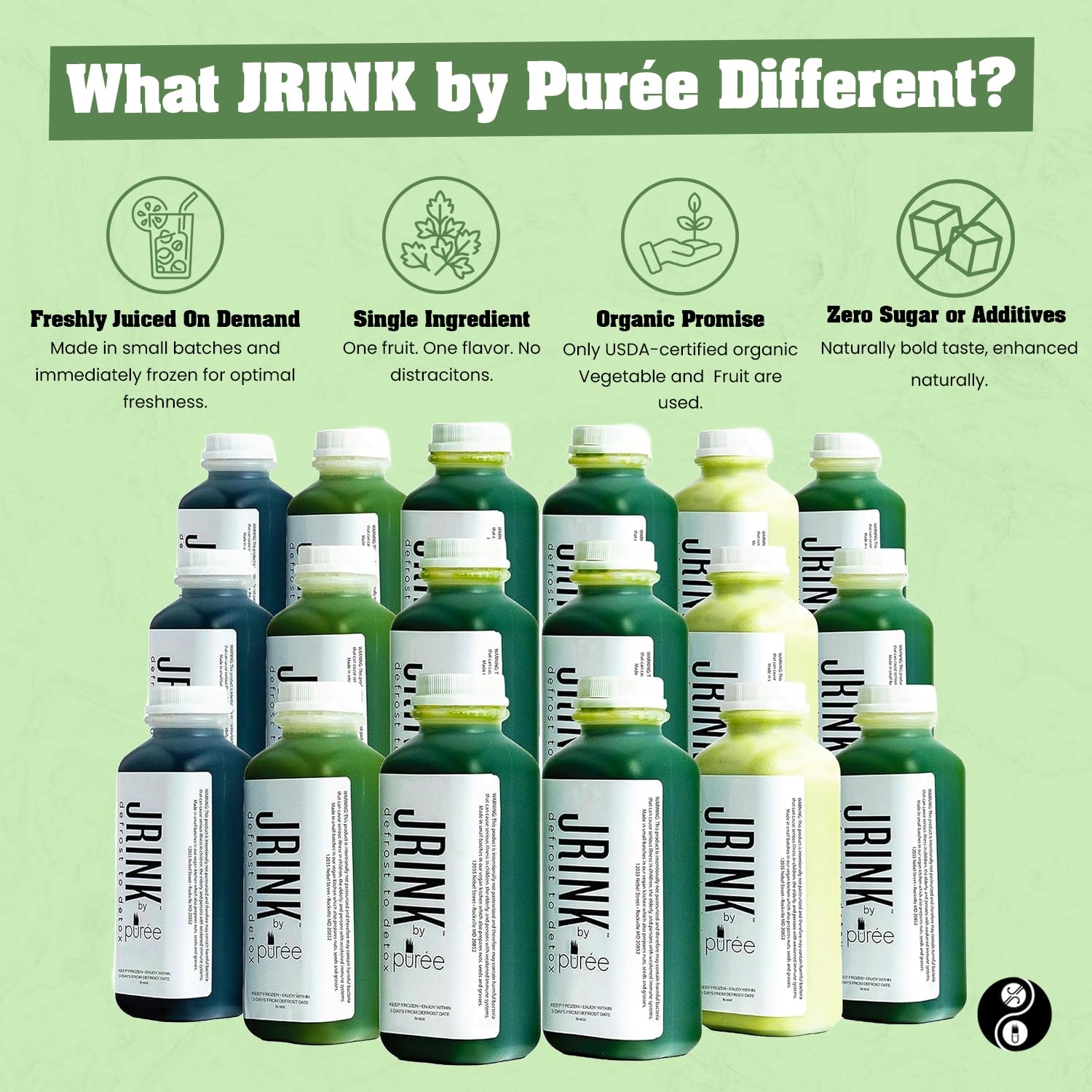 Cold Pressed Organic Juice Cleanse, 2-Day Vegetable & Fruit Detox Drink, Frozen Juice Collection