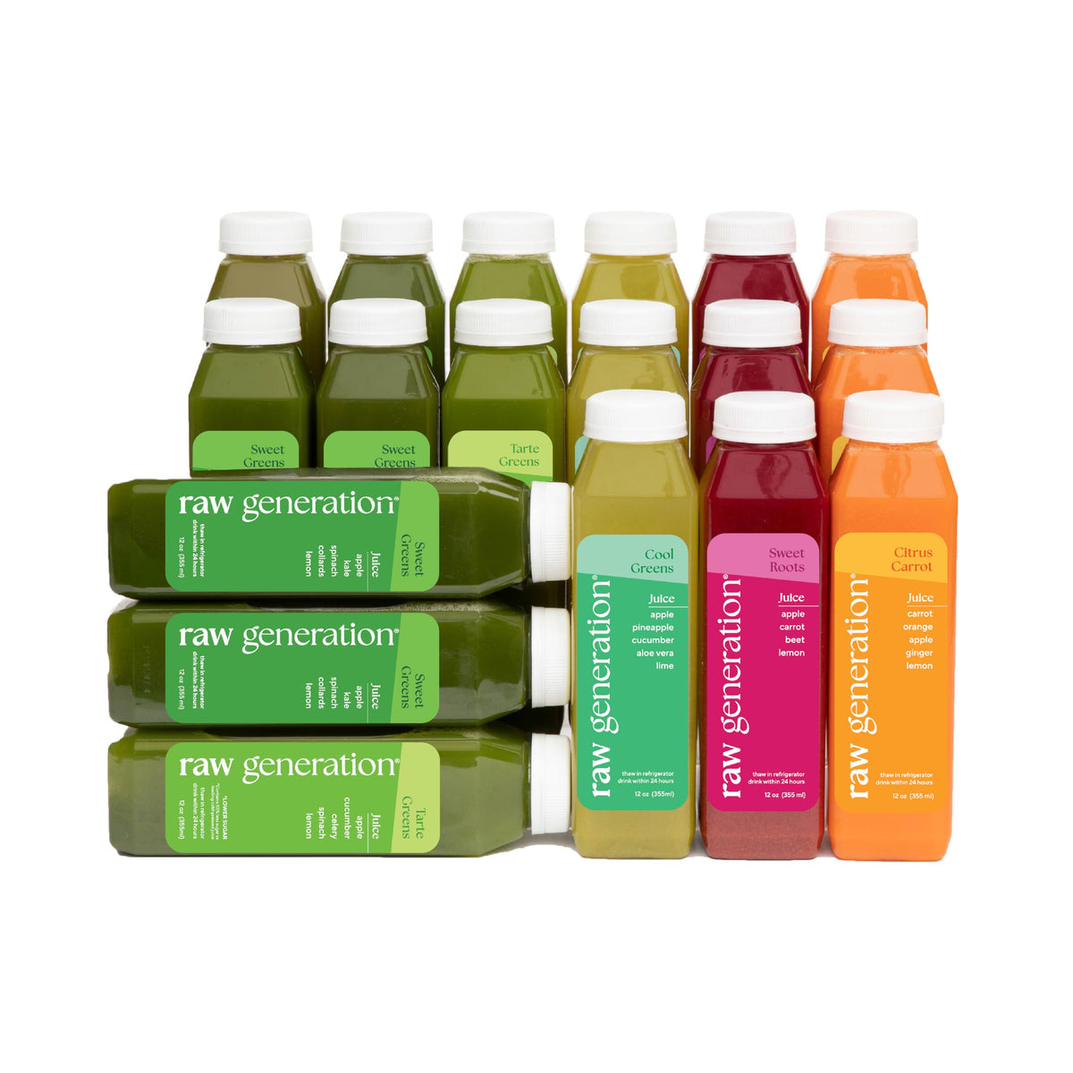 Cold Pressed Juice Variety Pack, 100% Plant-Based Juice