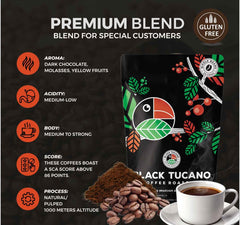 Brazilian Medium Roast Whole Bean Coffee, Premium Blend, 24 × 250g (6kg)