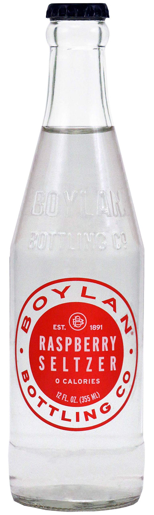 Boylan Bottling Co Raspberry Seltzer, 12 Ounce -- 24 per case.