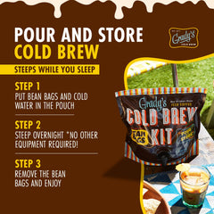 New Orleans Style Cold Brew Coffee Kit, Arabica Coffee & Chicory Brew Bags, 12 Count