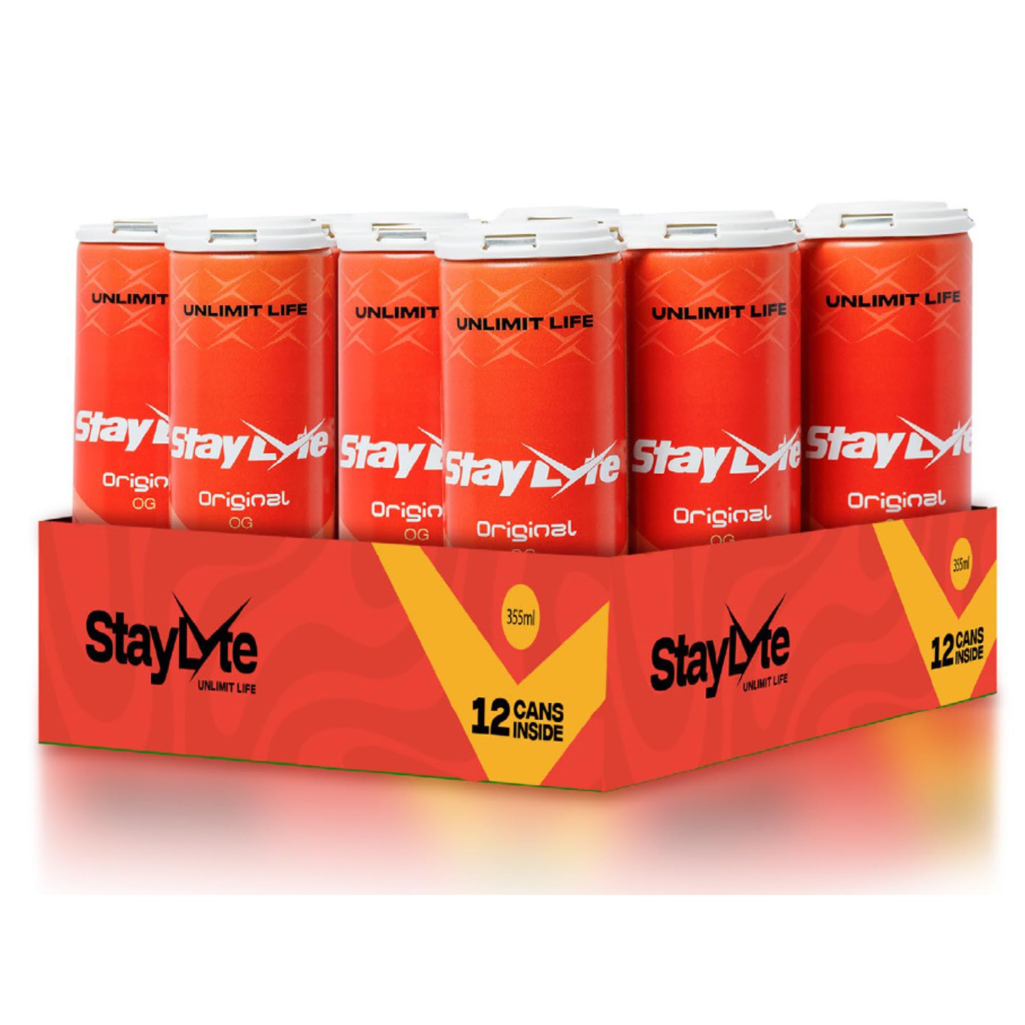 Sparkling Electrolyte Energy Drink Variety Pack, 425mg Electrolytes, 50mg Caffeine, 12 Pack