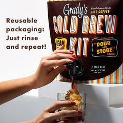 New Orleans Style Cold Brew Coffee Kit, Arabica Coffee & Chicory Brew Bags, 12 Count