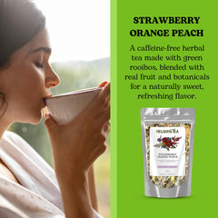 Strawberry Orange Peach Rooibos Herbal Tea, Caffeine-Free, Loose Leaf