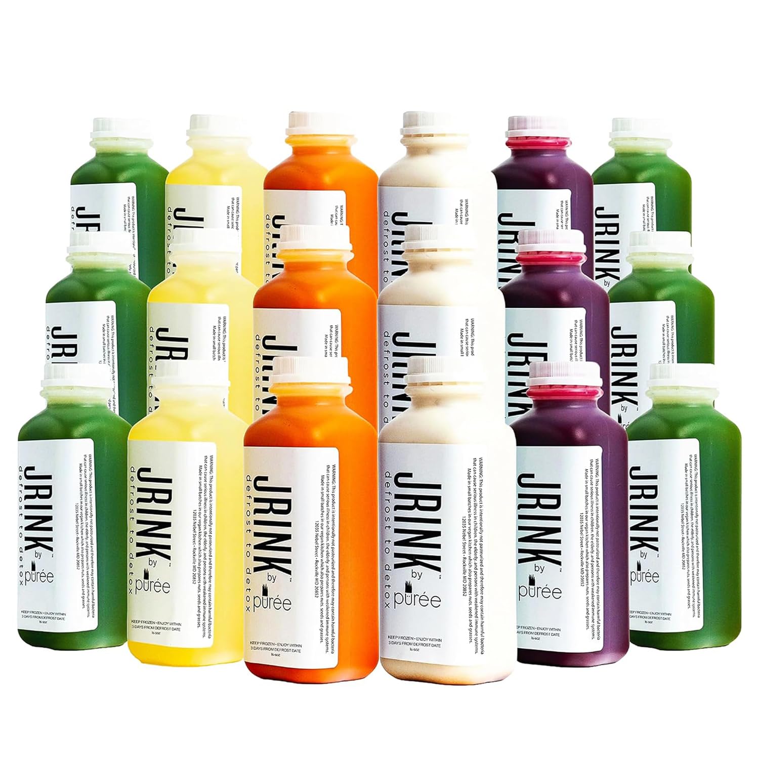 Cold Pressed Organic Juice Cleanse, 2-Day Vegetable & Fruit Detox Drink, Frozen Juice Collection