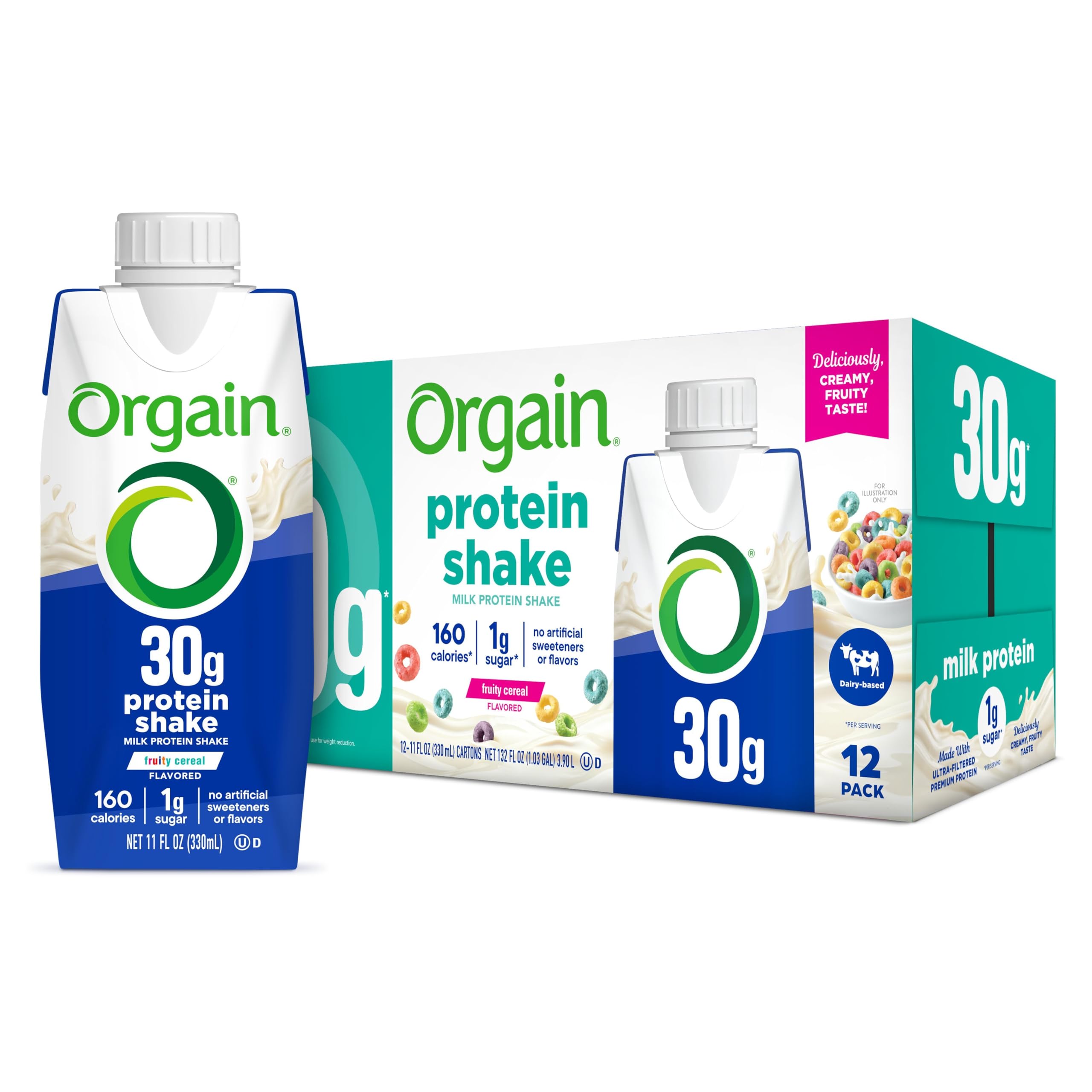 High Protein Shake, Chocolate Fudge, 38g Protein, 14 fl oz Bottles, 24 Pack