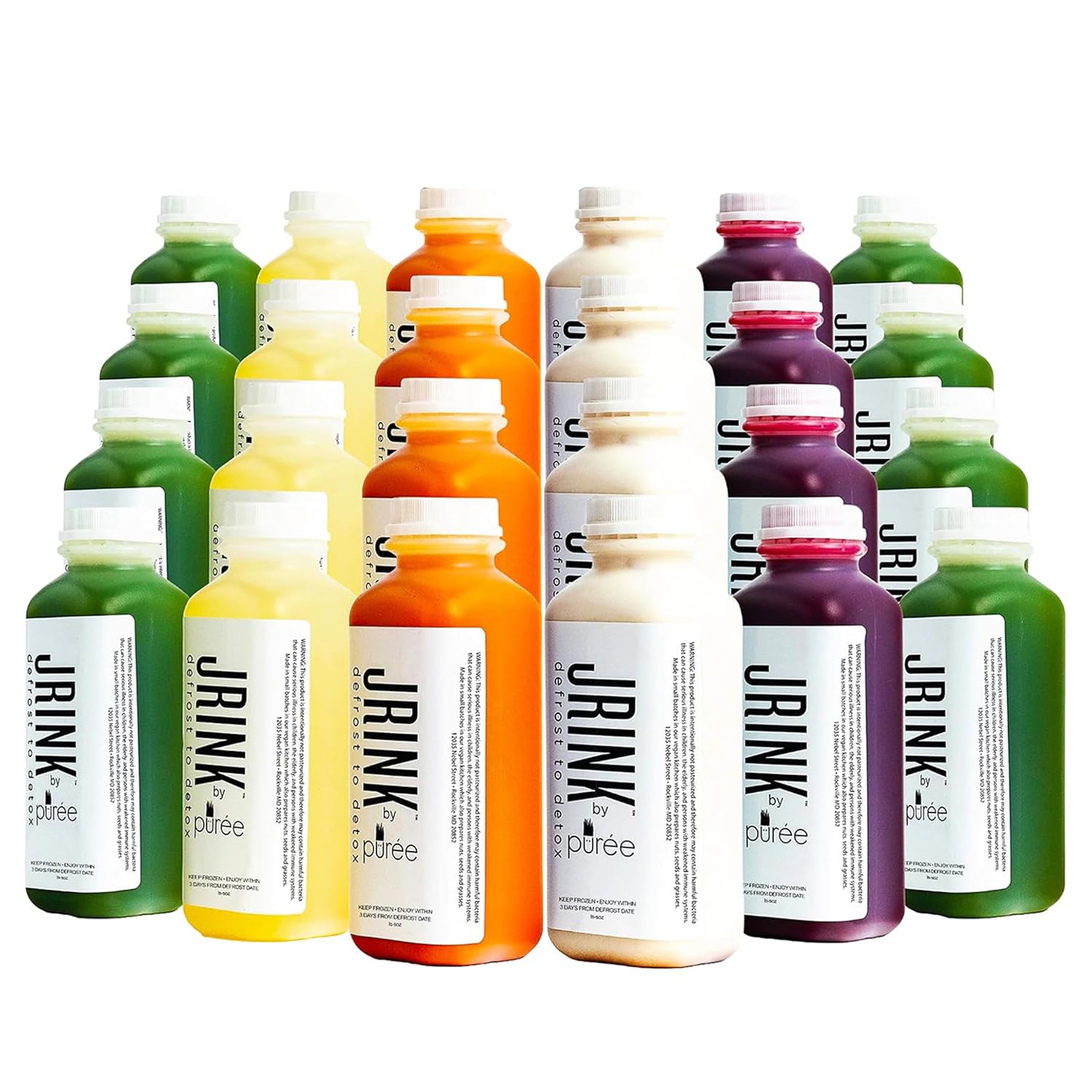 Cold Pressed Organic Juice Cleanse, 2-Day Vegetable & Fruit Detox Drink, Frozen Juice Collection