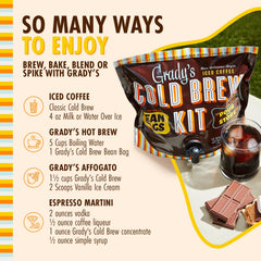 New Orleans Style Cold Brew Coffee Kit, Arabica Coffee & Chicory Brew Bags, 12 Count