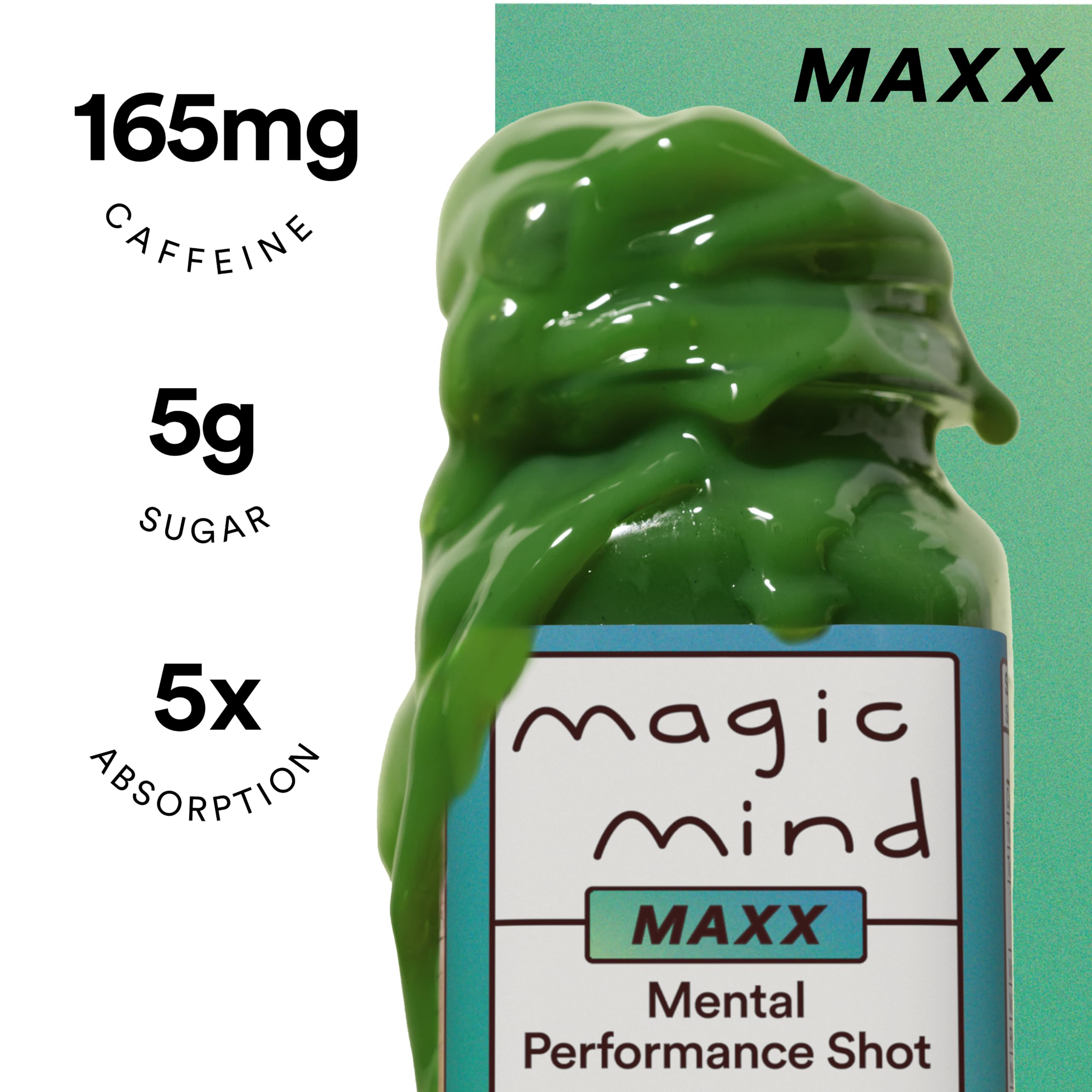 Energy & Focus Drink Shots with Matcha, Functional Mushrooms, Ashwagandha, Vitamins B12 & C, 2 fl oz